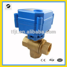 DC12V 3-way DN15 CR05 electric motor ball valve with signal feedback for valve Open/Closed position